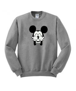 mickey mouse fuck hand sweatshirt