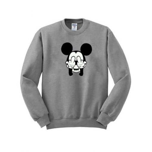 mickey mouse fuck hand sweatshirt