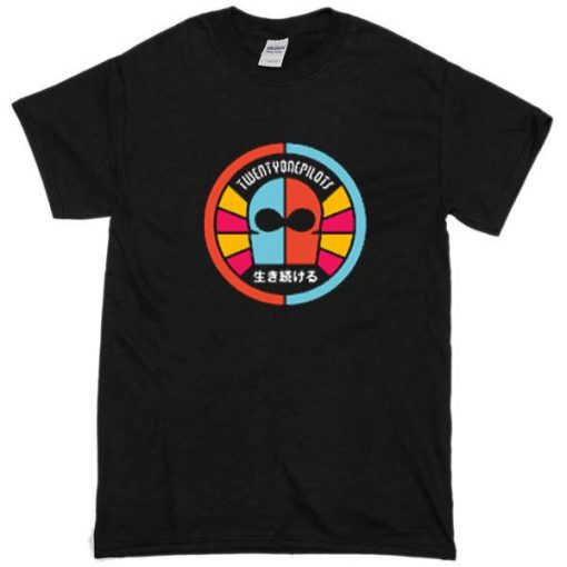 twenty one pilots mask and logo t-shirt