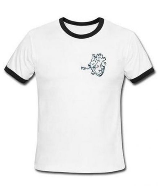 heart you new unisex ringer tshirt