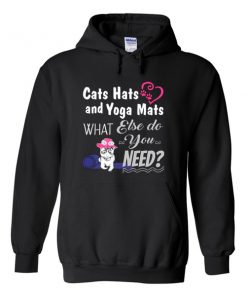Cats Hats and Yoga Mats Hoodie