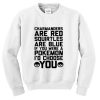 charmanders are red squirtles are blue sweatshirt