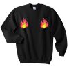 flames fire sweatshirt