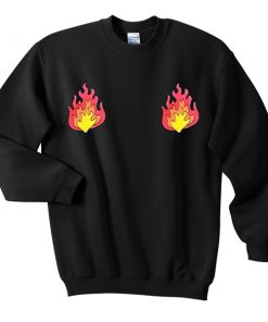flames fire sweatshirt