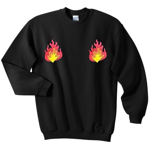 flames fire sweatshirt