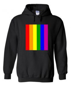 rainbow line colour hoodie