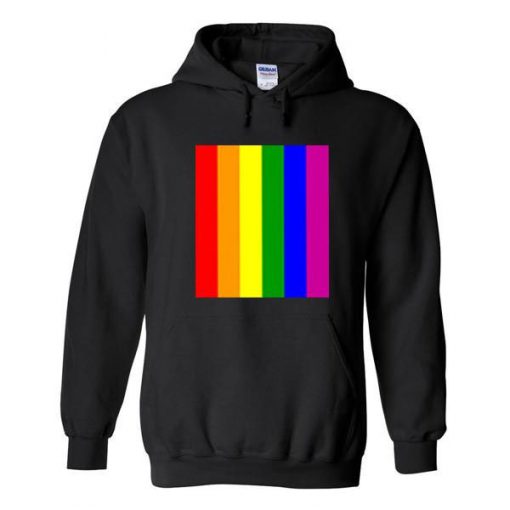 rainbow line colour hoodie