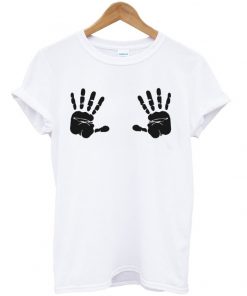 Hand Prints Funny Grunge Graphic Tee Shirt
