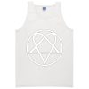 Heartagram Heart Pentagram Love Hate Graphic Band Tank top