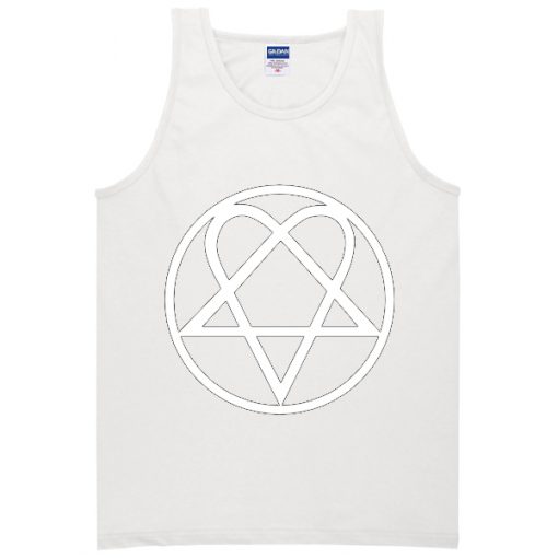Heartagram Heart Pentagram Love Hate Graphic Band Tank top