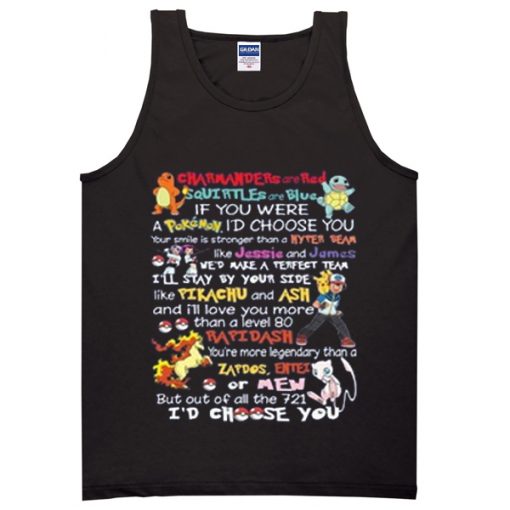 charmander are red pokemon quotes tanktop