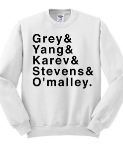 grey yang karev stevens omalley sweatshirt