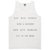 play with fairies ride a unicorn tanktop