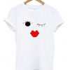 Funny Eyelash Red Lips Tshirt