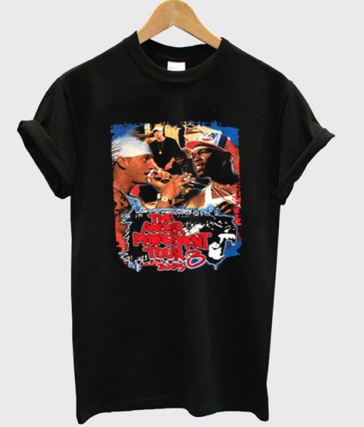 eminem 50 cent angger management tour 3 concert hiphop t-shirt