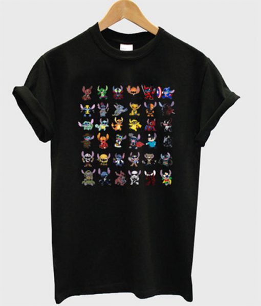 amazing stitch character t-shirt