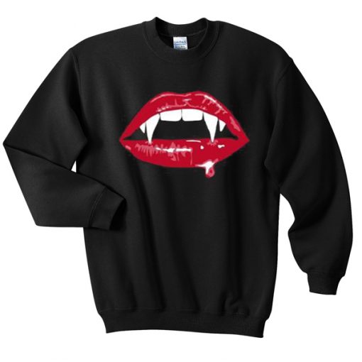 vampire fangs sweatshirt