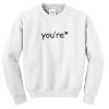you're grammar correction sweatshirt