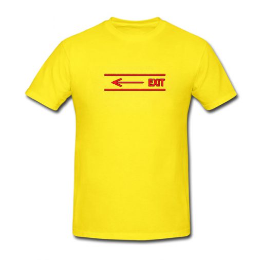 arrow exit yellow tshirt