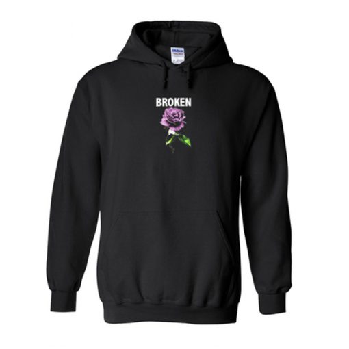 broken purple rose hoodie