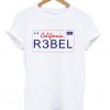 californa rebel USA t-shirt