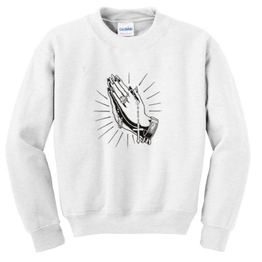 dear god illustration sweatshirt