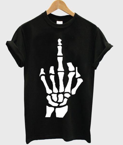 fuck skeleton t-shirt