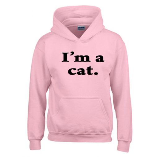 i'm a cat pink hoodie