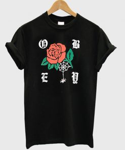 obey spider rose t-shirt