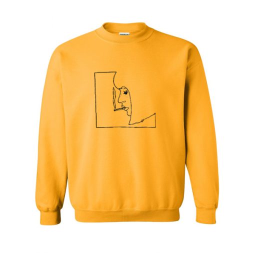 smoke girl sketch sweatshirt