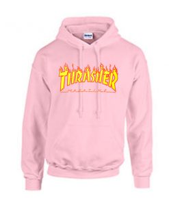 thrasher magazine pink hoodie