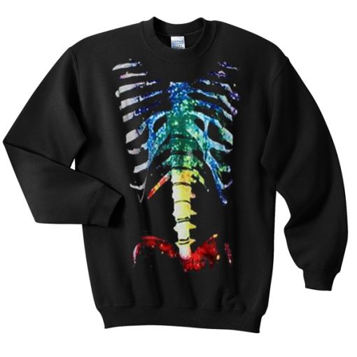 Bones Pattern Print Sweatshirt