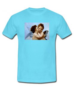 kiss angel light blue tshirt