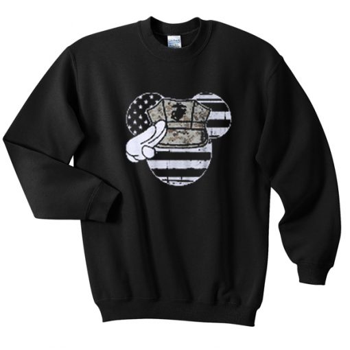 mouse american flag sweatshirt
