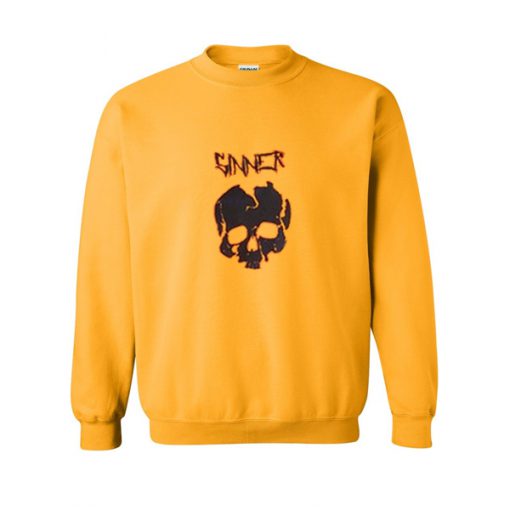 sinner head skeleton sweatshirt