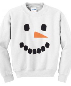 snowman face sweatshirt