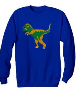 t-rex blue sweatshirt