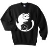 yin yang cat sweatshirt