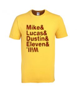 mike & lucas & dustin & eleven & will tshirt