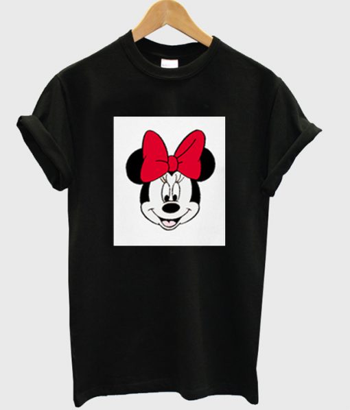 minnie mouse face t-shirt