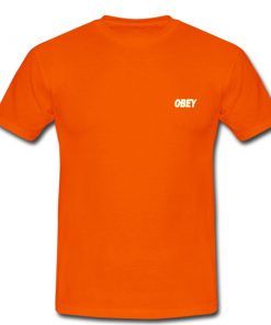 obey orange tshirt