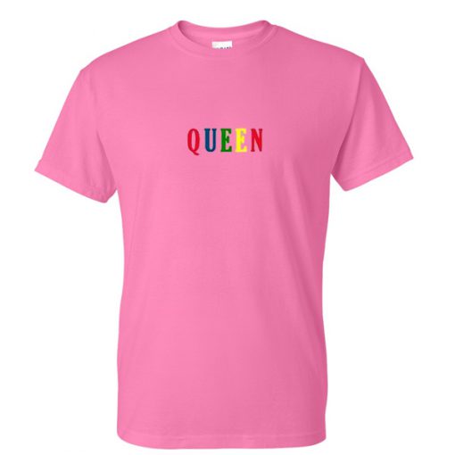 queen rainbow font tshirt