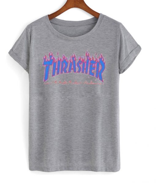 thrasher blue flame t-shirt