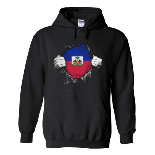 Haiti Flag Hoodie