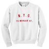 NYC 70 mercer st sweatshirt