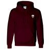 alien head maroon hoodie