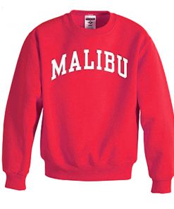 malibu red sweatshirt