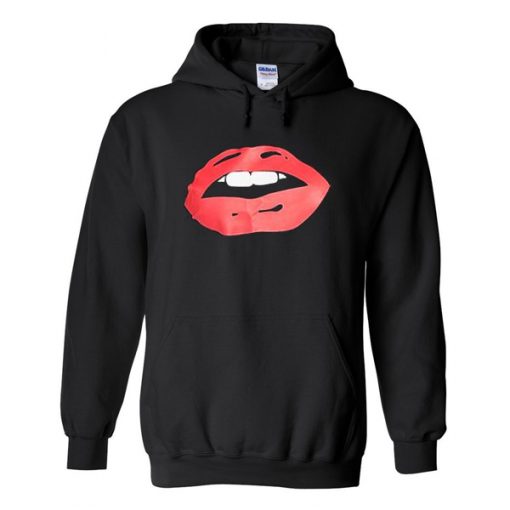 red lips hoodie