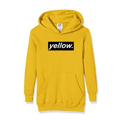 yellow font hoodie