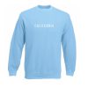 california font blue sweatshirt